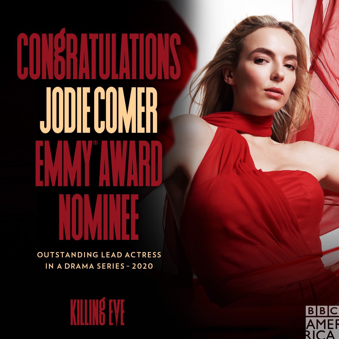 badpostjcomer's tweet photo. Congratulations to all the nominees for #Emmys2020 especially to #KillingEve cast and crew! https://t.co/WsW6sF83UI