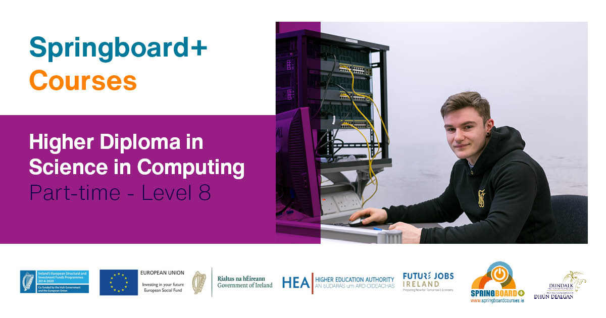 DkIT_ie's tweet photo. Are you are a non-Computing graduate seeking to make a change in career path? Then check out our #SpringboardHEA funded Higher Diploma in Science in Computing. Build the skills necessary to enter the ICT sector: https://t.co/GW0wX5ZSKI #retrain #Springboard #DkITPartTime https://t.co/7pTdb5wxJF