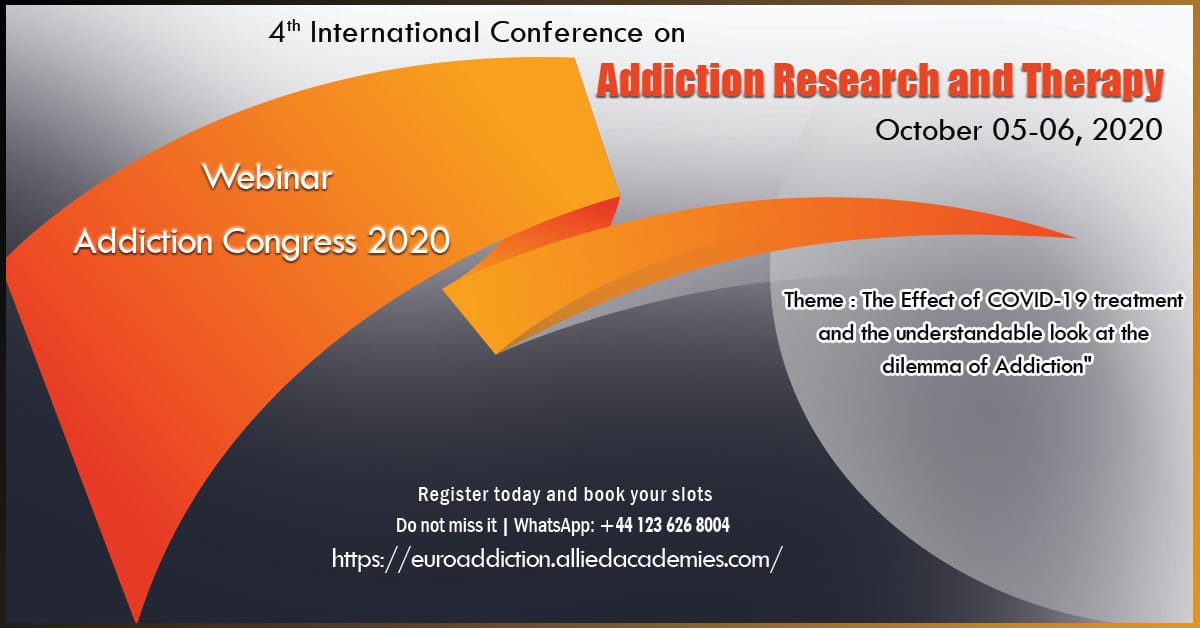 addictioncong's tweet photo. Alert!!

Free yourself for our Addiction Congress 2020

#webinar 

https://t.co/NhqCQYZY43

#addiction #addictionpsychiatry #addictiontreatment #addictionmedicine #addict #recovery #research #webinar #october #conference #conferenceseries #conference2020 https://t.co/pafRqEkh2g