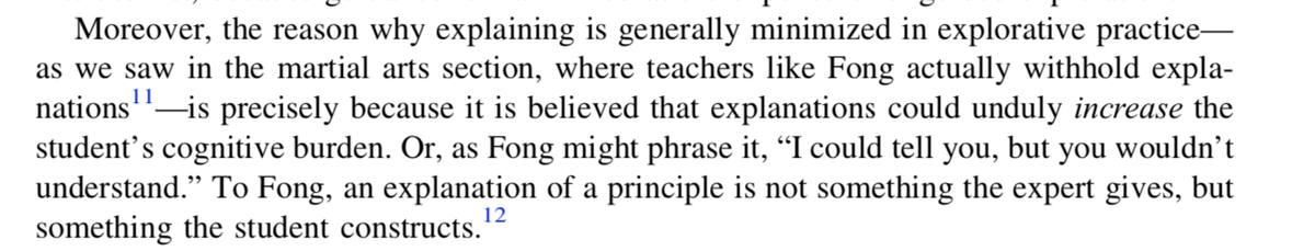 Here it is cognitive load expressed by the martial artist with a very different conclusion (more on that)