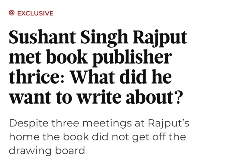 rupali2312's tweet image. Again a Mystery?

What was Sushant writing? 
What he want to write about? 
Why it couldn&apos;t get Published?
What was the Content?

A person in process of writing Book.
Will not write a suicide Note?
Strange to believe

Share views 🙏
#WhyDelayInCBIForSSR
@republic
@ishkarnBHANDARI
