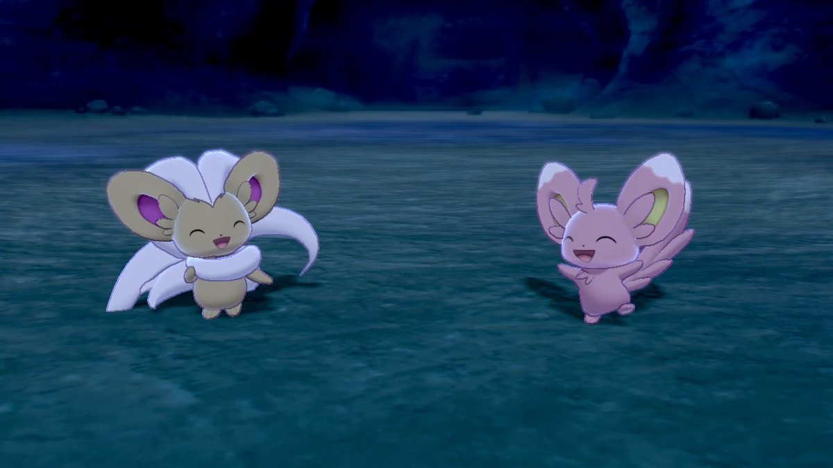 いちご大福 天国かな 色違いのチラーミィとチラチーノ チラーミィはポケじゃらしを尻尾でぺしぺしするのにチラチーノはお上品に手でパンチするのが可愛い ポケモン剣盾