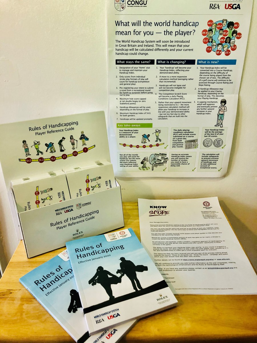 Our affiliated clubs should keep an eye out on their mailboxes this week as the WHS Rules of Handicapping pack is making its way across the country. Here's a snapshot from the pack delivered to our Head of Handicapping and Course Rating, Gemma Hunter.