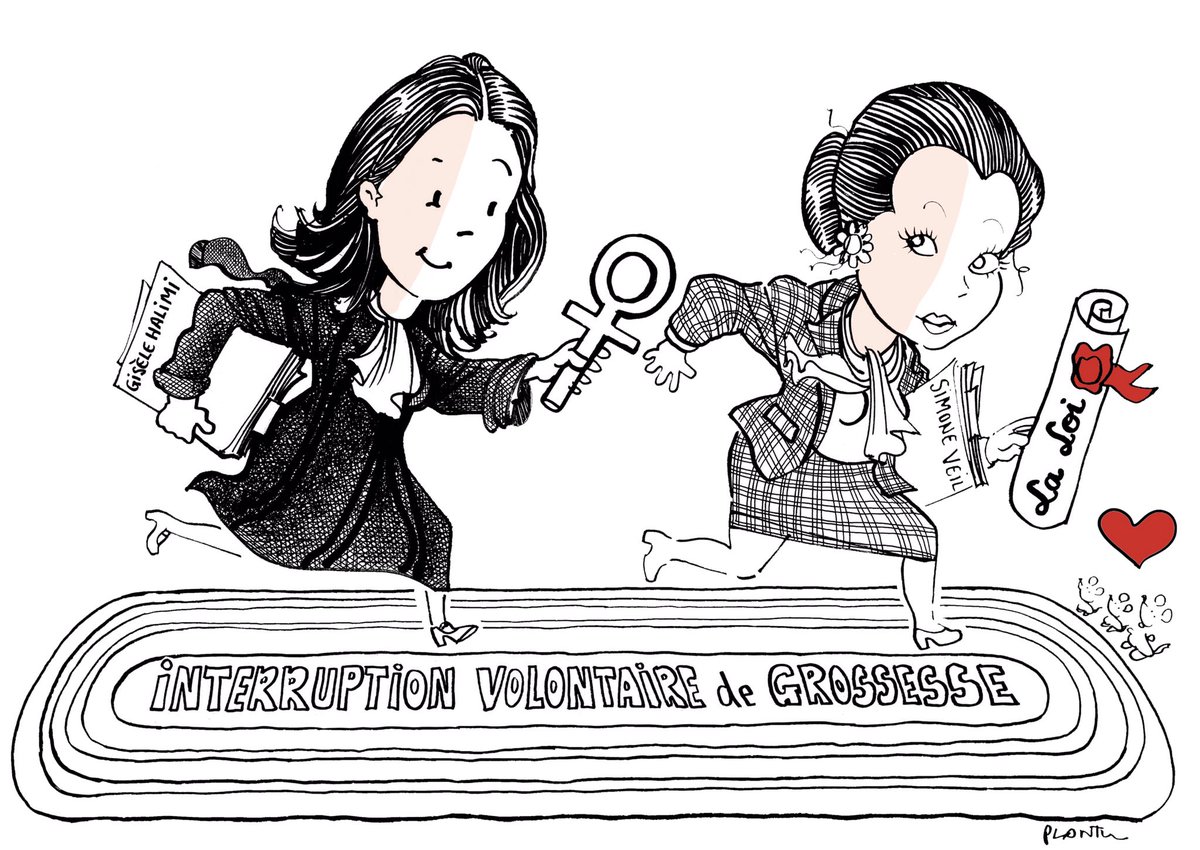 GISÈLE HALIMI. Disparition d’une immense avocate et militante du féminisme. (dessin publié dans Le Monde).