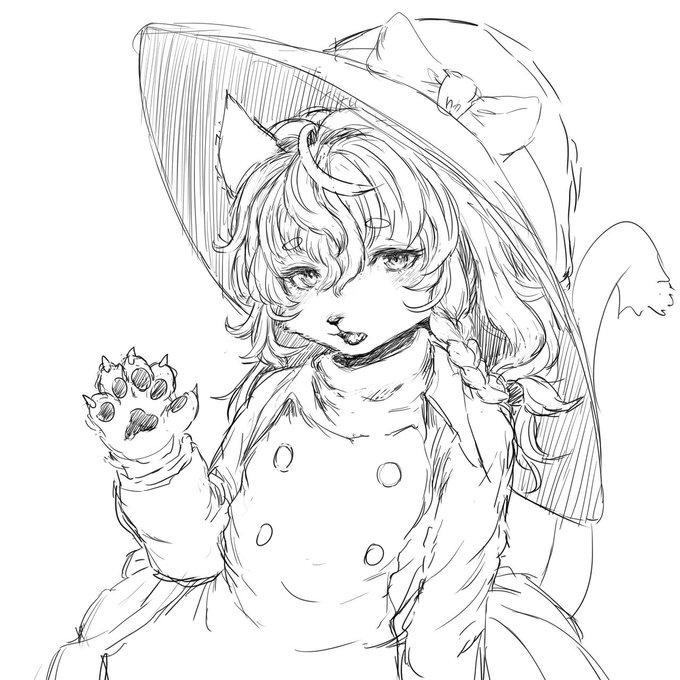 ケモ魔理沙ちゃん落書き 