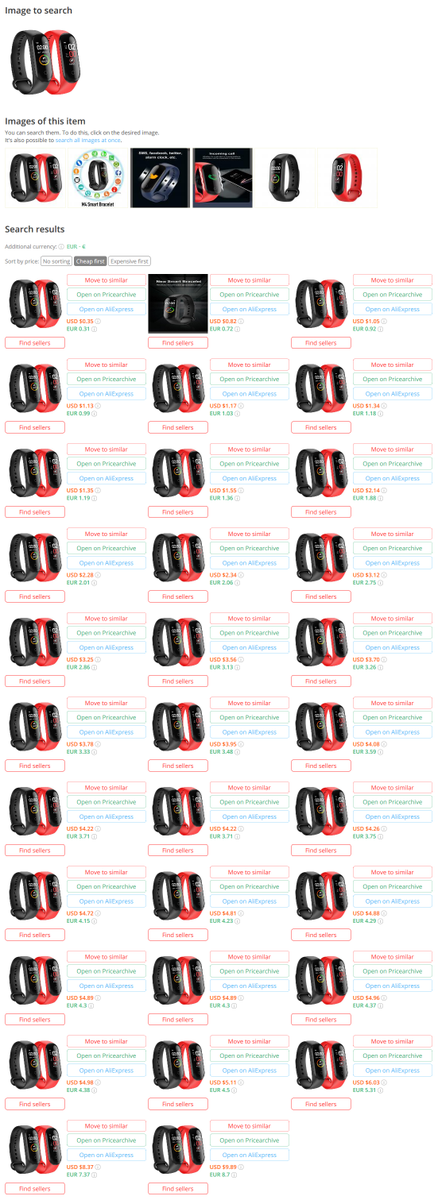 pricearchive's tweet image. On #AliExpress, you can often find the same product from other sellers at a lower price. Here are two examples of how this can be done on #Pricearchive using our image search. Screenshots are pretty big.
Link #1 pricearchive.org/same/330555043…
Link #2 pricearchive.org/same/400034684…