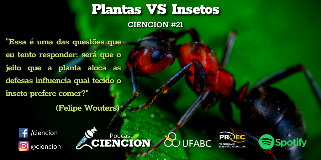 CienciON's tweet photo. A natureza é cheia de sutilezas! Será que o comportamento dos insetos pode ser influenciado pela forma como a planta se defende dos ataques? Isso é uma das coisas que que o nosso convidado Felipe Wouters (UFSCar) tenta descobrir em suas pesquisas! https://t.co/LyAz69HLEK