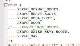 Big find pointed out to me. In Link's code, it lists the 3 normal boots, as well as Link's indoor and underwater walking speed (which are considered to be separate boots).And then, commented out, an item that was totally removed from the game: DASH BOOTS! (Pegasus Boots?)