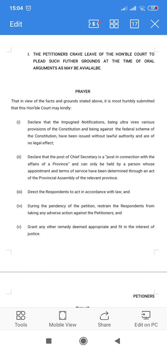 PMScivilservant's tweet photo. Provincial Civil Servants @APPMSA2  file a writ petition in ISB,HC
challenging the unconstitutiinal posting of Chief Secretaries by Establishment Division on provincial posts &amp; that too from a service not legislated by Concerned Provincial Assemblies.

It's fixed tomorrow. https://t.co/vETYIg3F5M