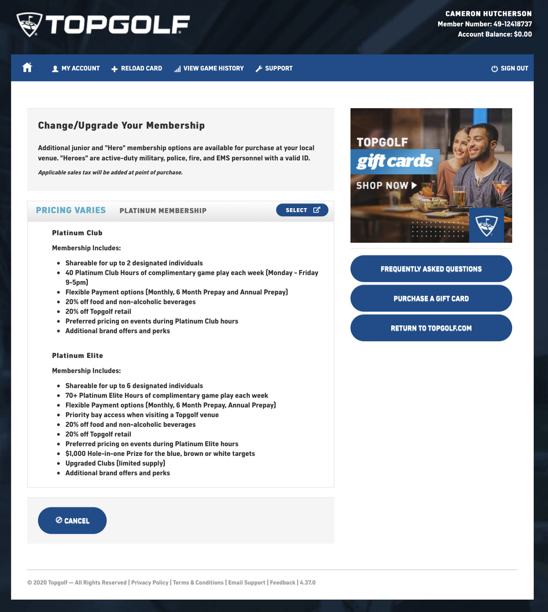 camhut's tweet photo. @Topgolf Trying to buy summer fun pass following the instructions on the site but only Platinum options are available to purchase/upgrade. #PleaseHelp #TakeMyMoney https://t.co/eTHs4k42ZM