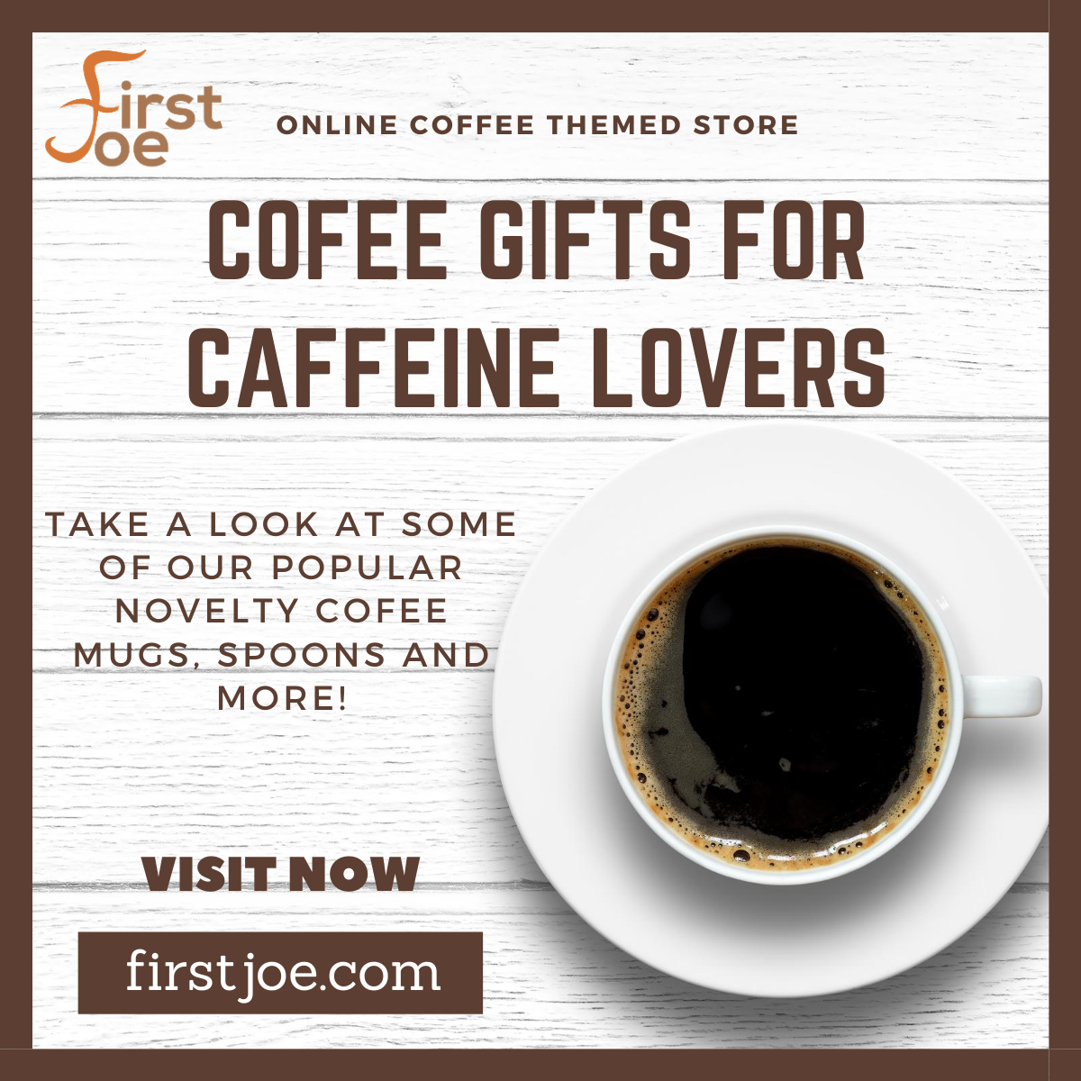 Here at first joe, we have a mission to add an extra bit of joy into your morning cup of joe.
Take a look at our most popular novelty coffee mugs, spoon and more!
Visit Store: firstjoe.com
#coffee #lover #gifts #store #mugs #spoons #Fashion #tshirts #Tees #Coffeelovers