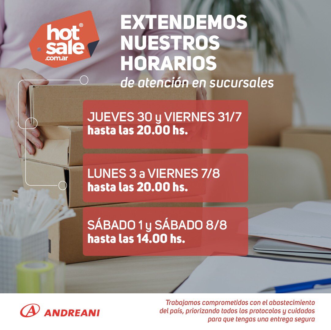 AndreaniOk's tweet photo. ⏰ Los horarios pueden variar según las reglamentaciones de cada localidad.
 Ingresá en ➡️  https://t.co/TNj5BDM4eV https://t.co/uQ8UiILhQF