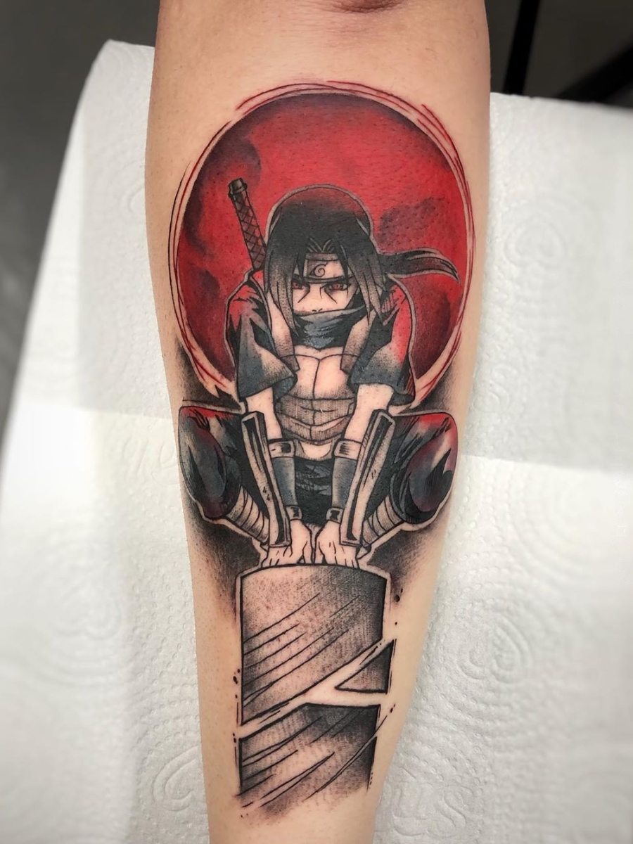 itachi sharingan tattoo