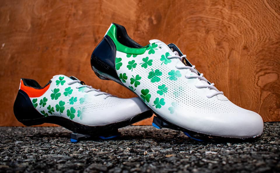 theshoedr_'s tweet photo. Custom Painted @iamspecialized Sub 6s,  Irish national Champ Edition for @FintanRyan1 
#custompaint #customshoes #irish https://t.co/rRK5mKNr52