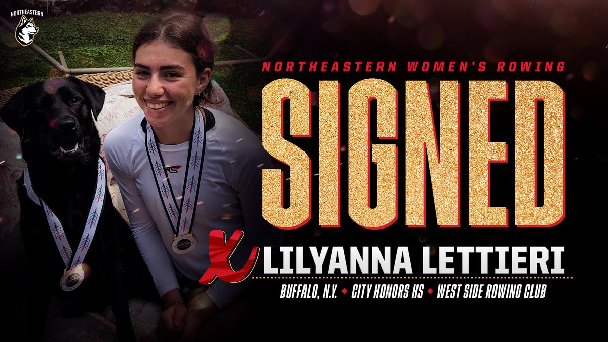 GoNUwrowing's tweet image. Making their way to the Henderson Boat House next is Lilyanna  Lettieri coming to the #HowlinHuskies from the West Side Rowing Club and City Honors High School after competing for 10 seasons. Toting along with her are 4️⃣ NYS Championships🥇and a West Side Rowing Officers Award!