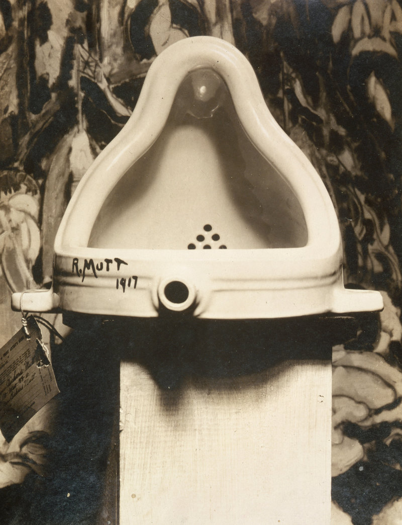 And if you think it's all a joke, look no further than Duchamp's 1917 joke on the art world that nobody realized was a joke.He submitted a urinal to an art contest. . . and it was accepted.Art officially jumped the shark, man.