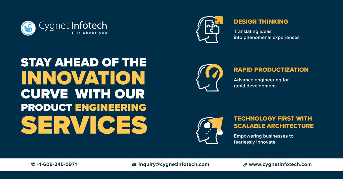 cygnet_one's tweet image. @CygnetInfotech’s #ProductEngineering services have proven as a game changer for global brands seeking continued success amidst cutthroat competition. If you are looking for a robust solution for your business visit - bit.ly/305zxpi
#DesignThinking #ScalableArchitecture