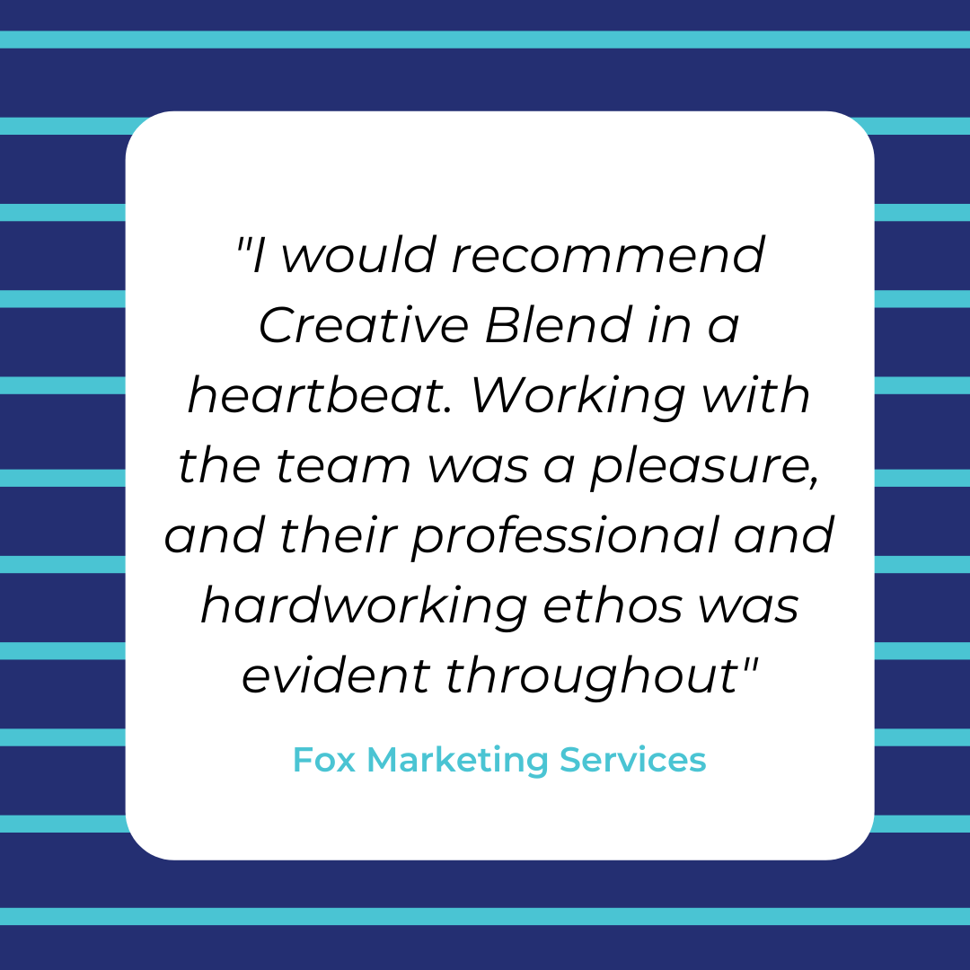 Creative_Blend's tweet photo. Receiving feedback like this from customers, really means the world to us, especially at the moment. Thank you Team #FoxMarketing for choosing us to bring your website to life 💪🖥️#CreativeBlend
https://t.co/8XFz21W3El https://t.co/dTzGShq9gy