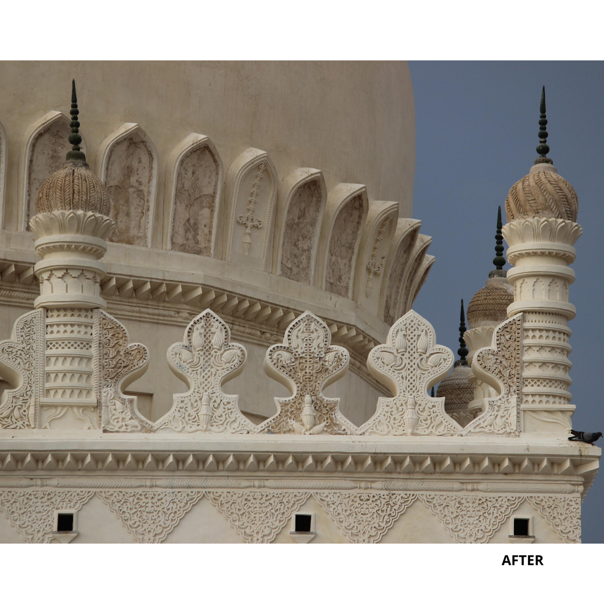 qutb_shahi_park's tweet photo. Intricate details on the mausoleum of Sultan Quli Qutb Shah were carefully restored by lime craftsmen(after removal of 20th century cement layers) working with the Aga Khan Trust for Culture.
#qutbshahitombs #qutbshahiheritagepark #RethinkingConservation @akdn https://t.co/yfdawTU32Q
