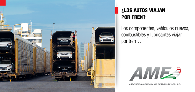 AMFerrocarriles's tweet photo. ¿Sabías que los autos nuevos viajan por tren? 🇲🇽 produce 4 millones de vehículos, el ferrocarril es importante eslabón en la cadena logística de comercio exterior https://t.co/M1rbaQkeUa