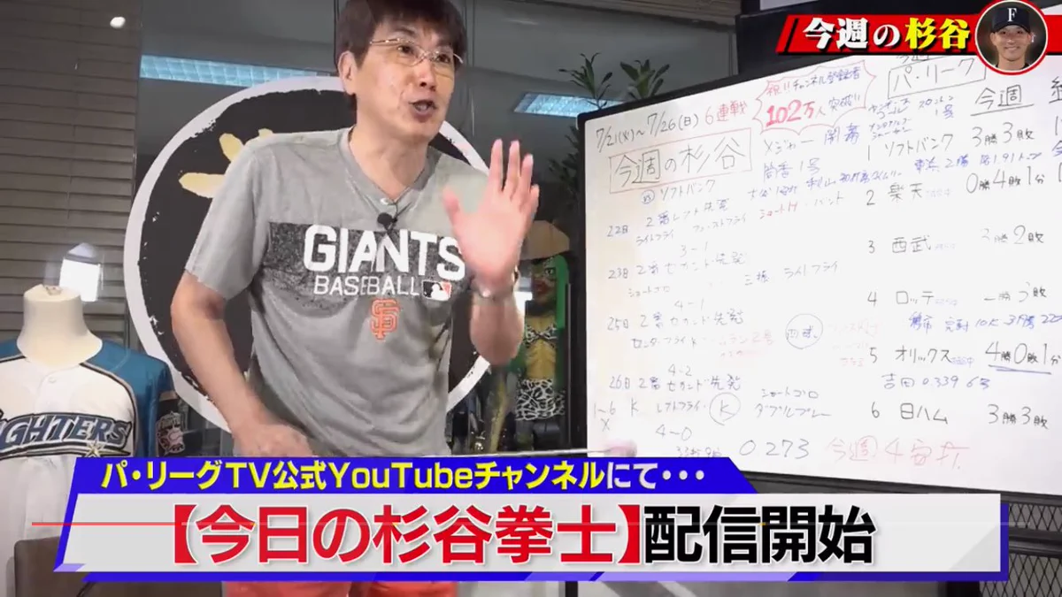 映像が使えない「貴ちゃんねる」に対して？宣戦布告するパ・リーグTVwww