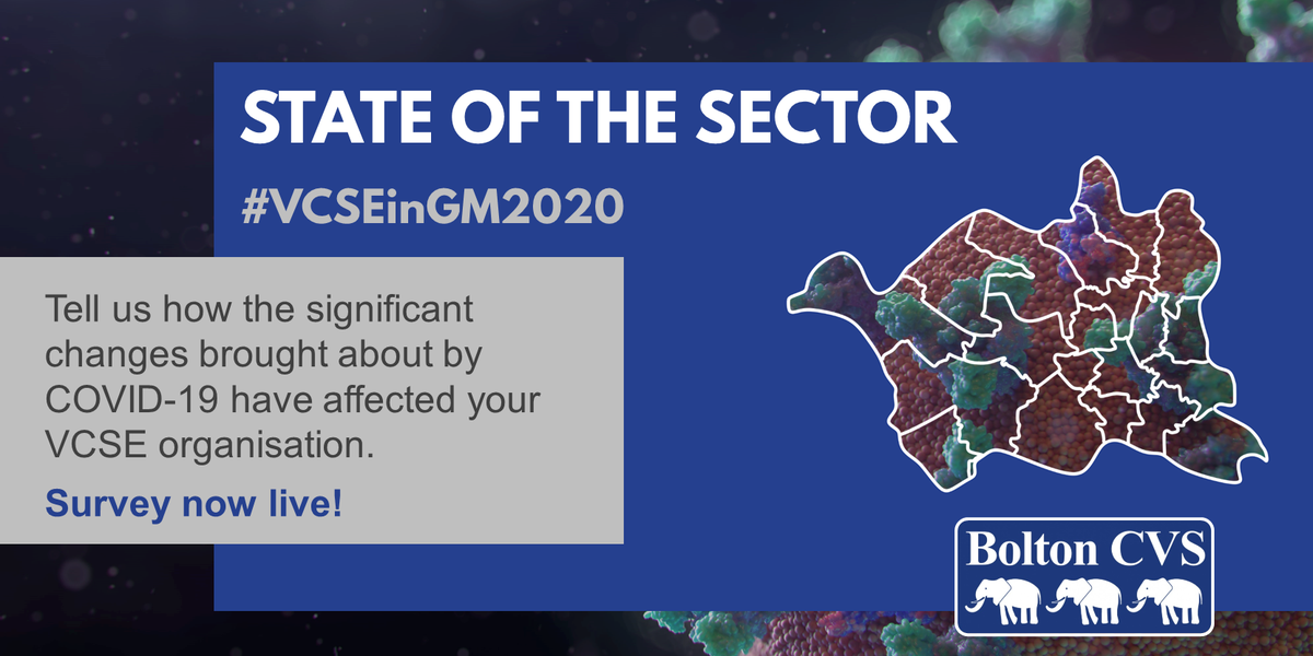 BoltonCVS's tweet photo. We are excited to announce the launch of the State of the Sector Survey! 
This is a call out to all the amazing #VCSE organisations in #Bolton to take part in the survey to make sure your voice is heard📢
Take part now: https://t.co/vnC8ypxiQ4
#StateoftheSectorGM https://t.co/NwAT6XIN7W