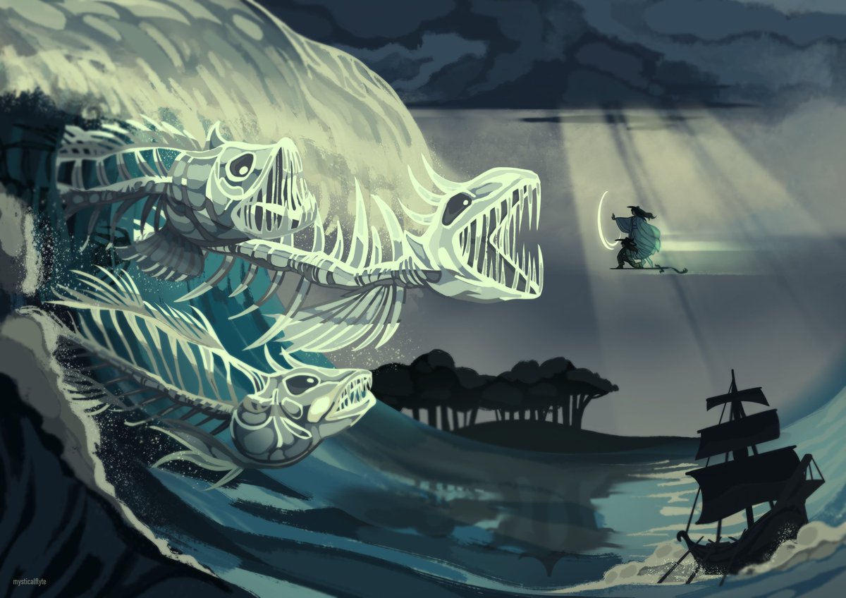 mysticalflyte's tweet photo. Bone fish don't make good pets!
#tgcf #天官赐福 #mxtx https://t.co/tAORkJ5Np3