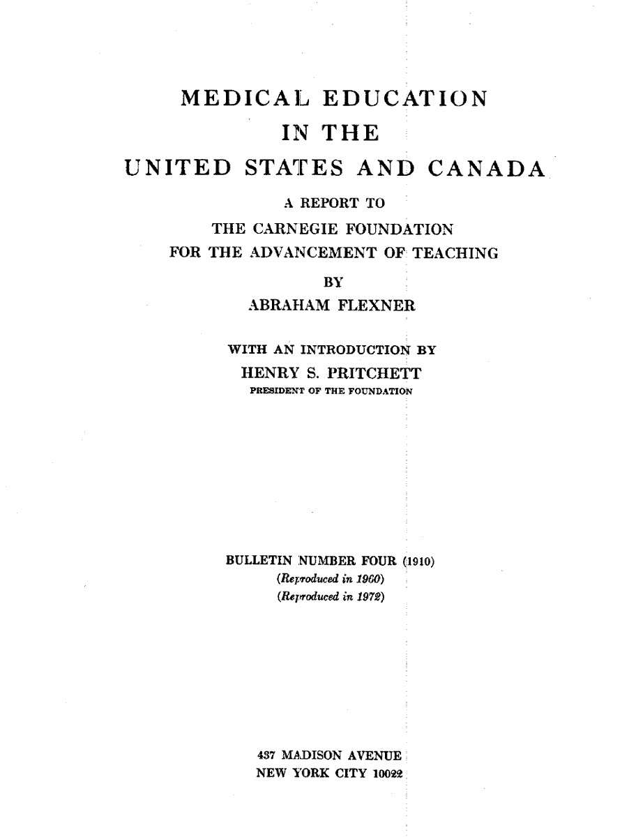 AdeAdamson's tweet photo. On the 110th anniversary of the Flexner Report which modernized medical education, I'm reminded of how deeply racist the document was and helped destroy black medical education in the South. https://t.co/DIA6OXRIRD