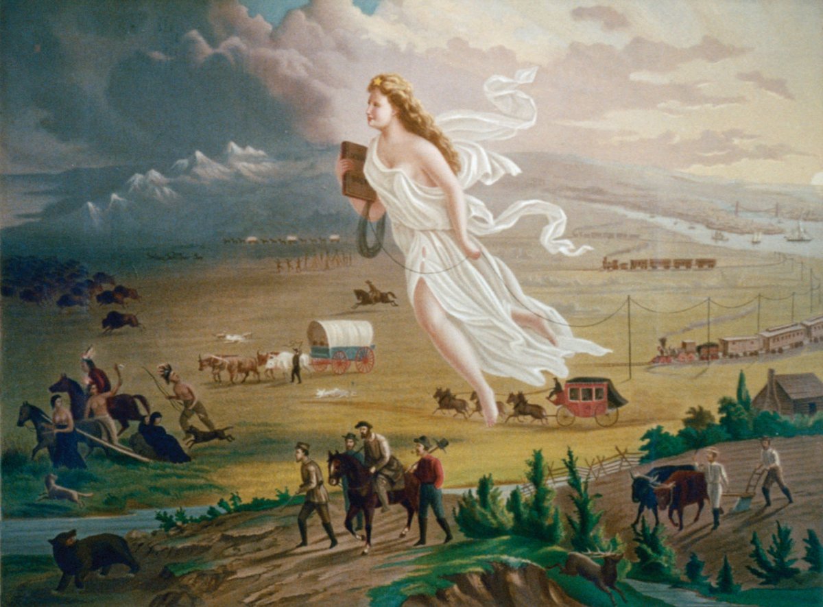 However, the myth of American Exceptionalism and America as God's hero continued, and inspired ideologies like Manifest Destiny, which have been celebrated in our culture/education for generations.It was all a lie though, an excuse for white supremacist genocide.7/
