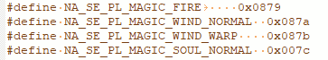 More traces of the elemental arrows and Medallion spells. Based on checking a few other places, it looks like Wind==Forest==Twistar, Dark==Shadow, Soul==Spirit. Except Nayru's Love is considered Soul Magic instead of Water/Ice magic.