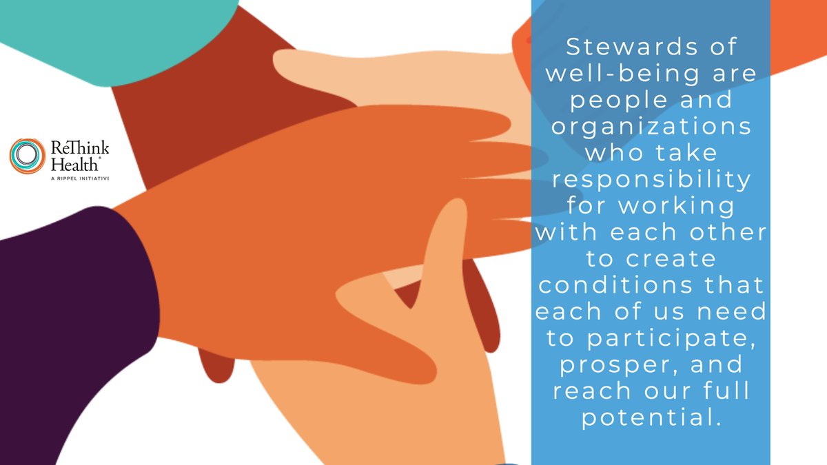 RippelHealth's tweet photo. We cannot unlock our full potential for #wellbeing w/ token gestures. It takes serious change—in ourselves, our relationships, our institutions + the systems we create together.

Read the new Amplifying Stewardship report from ReThink Health: https://t.co/sjZ774Jtr2 
#ThinkWithUs https://t.co/W5QJJCuFpc