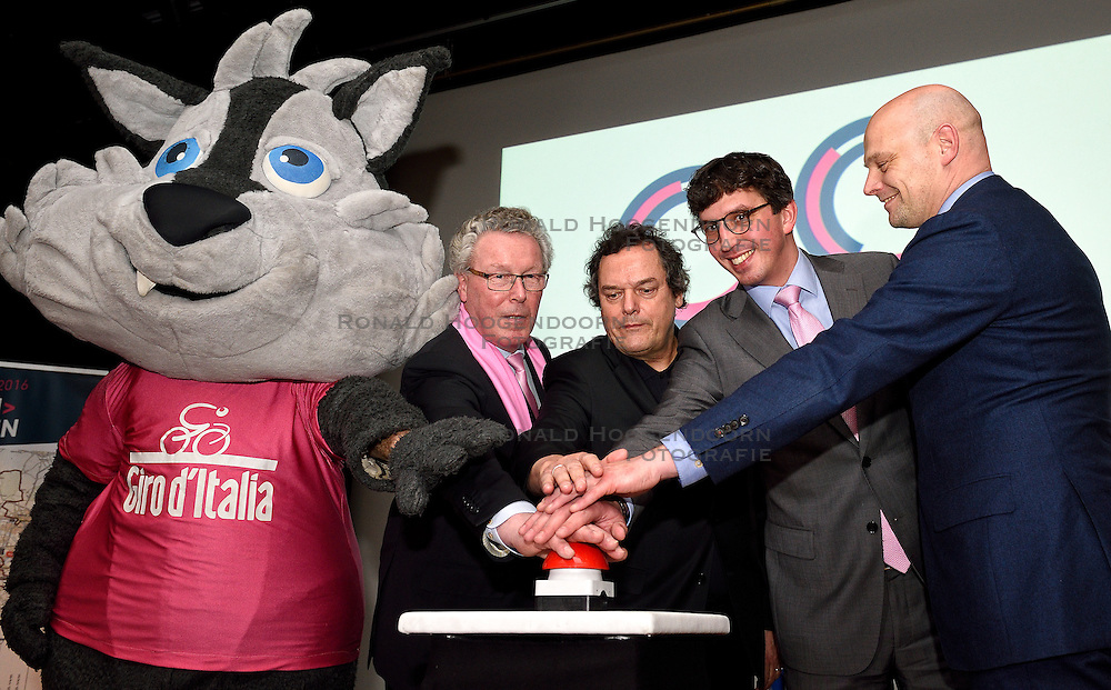 After Ghiro & Girbecco (the mountain goat, whose name is apparently a more convoluted pun) came Lupo Wolfie, who seems to have gotten his eyes from Ghiro's side of the family.Sadly, Lupo was retired when anti-wolf farmers threatened to disrupt the Giro. https://www.theguardian.com/sport/2016/may/20/giro-d-italia-mascot-wolf-banned-farmers