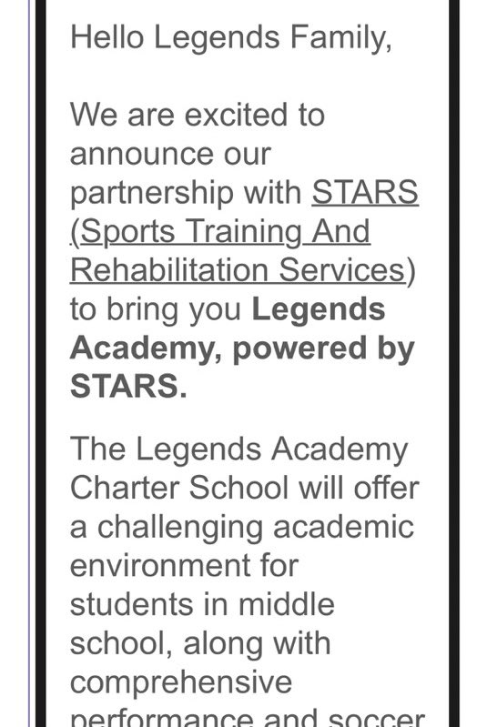 This is something. Local soccer club Legends is launching ... a charter school.
