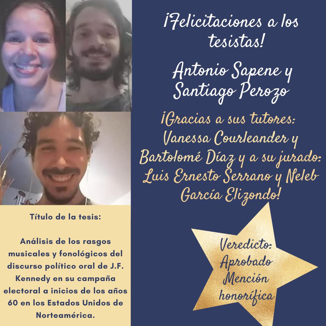 ¡Felicitaciones a los investigadores!🎉🎓📃
.
.
Queremos celebrar los esfuerzos de nuestros tesistas y sus maravillosos tutores en este trimestre 1920-3🎉.
.
.
Gracias a los grandiosos jurados que nos brindaron su todo su apoyo en estas Defensas de Trabajo de Grado.🌟