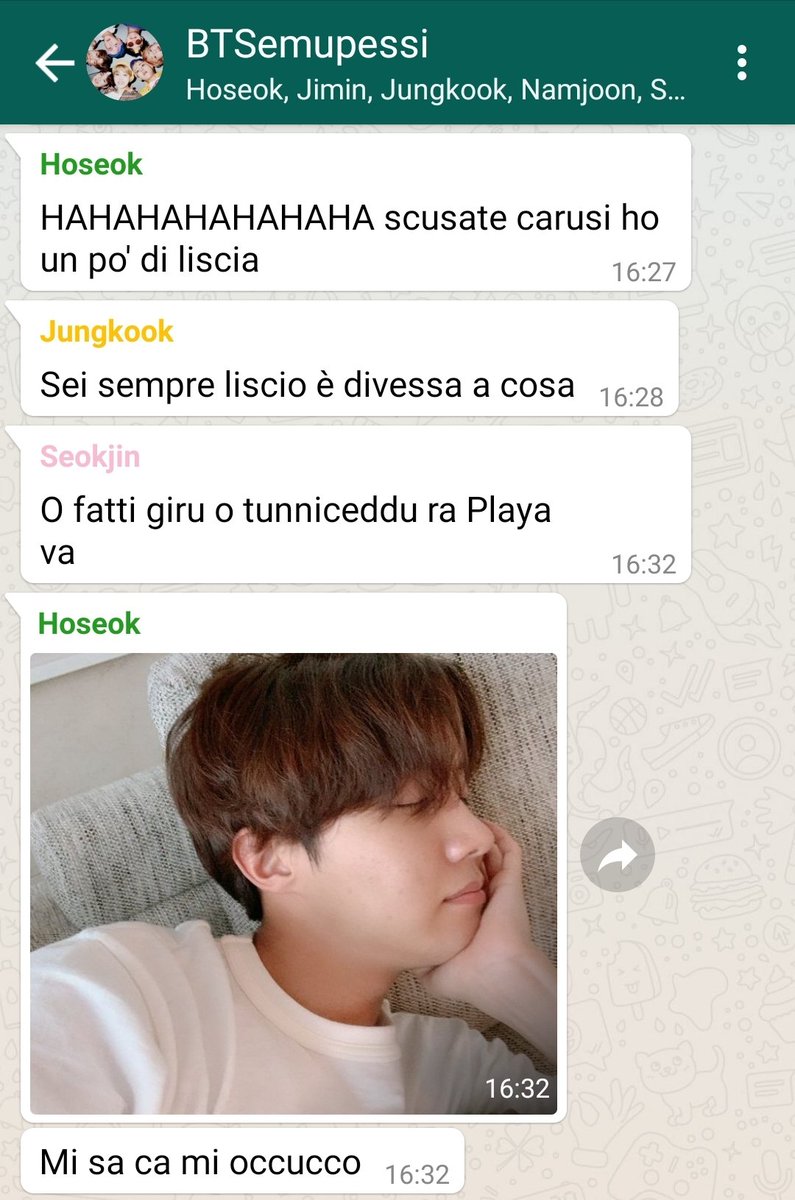 BTSemupessi's tweet photo. Se i BTS fossero siciliani, cosa si direbbero in chat?

+ 

Episodio 20, i minchiati di Hoseok e la liscia del gruppo🥳 https://t.co/XM24uwtS4O