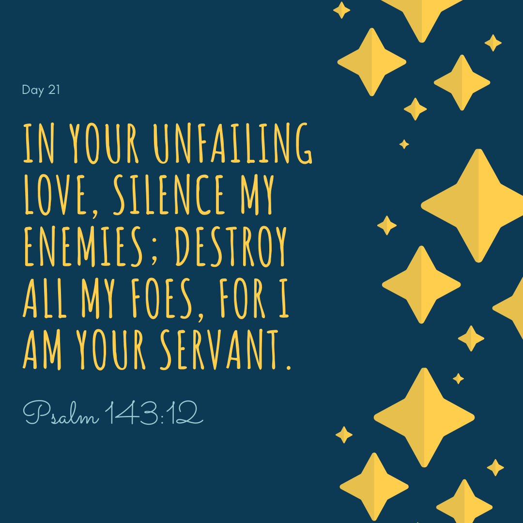 UCatOKSTATE's tweet photo. - Day 21 -
Continue this prayer in your own way. Ask God to remind you every day that his love never fails. Let it, his unfailing love, be the foundation on which you build your life. https://t.co/7RdU9YYL7x