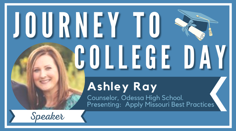 MODHEWD's tweet photo. Thanks to Ashley Ray from Odessa High School for sharing some great ideas for best practices when hosting an Apply Missouri event. #J2CDay2020 #ApplyMO https://t.co/o1X4leOx3Y
