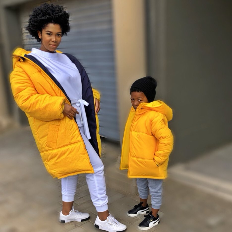 TUMiMBANGi's tweet photo. Made these cute puffer jackets for my son and I 💛 @Mbangi_Threads on IG🙏 https://t.co/ag4loadjy5