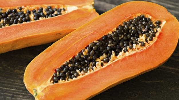 5 Filippino Fruits You MUST Try When You Visit!  Filippino Papaya - grows everywhere as WILD natural trees,you have GREEN which is quite bitter,& ORANGE which is sweet & delicious.Natives like to make a type of coleslaw with it,and also eat it from the trees!