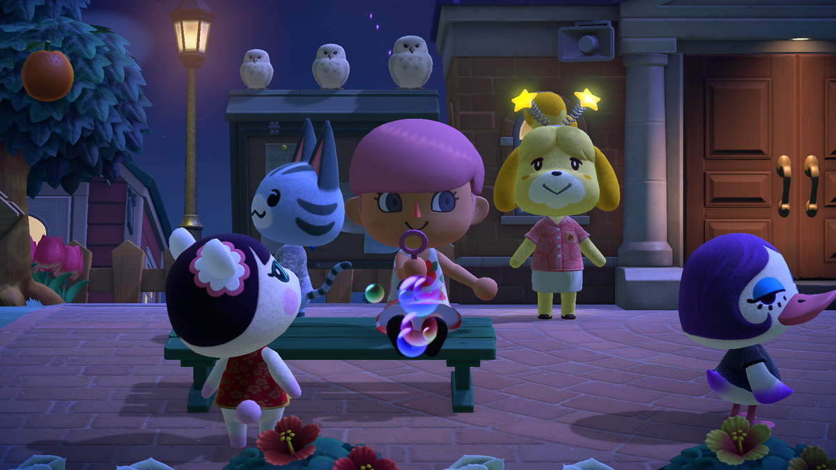 ACWorldBlog's tweet photo. High quality Summer Update Wave Two for Animal Crossing: New Horizons screenshots from the NoA press kit! (Fireworks Show, 1/2) #ACNH https://t.co/Ql5Ut3Rb12