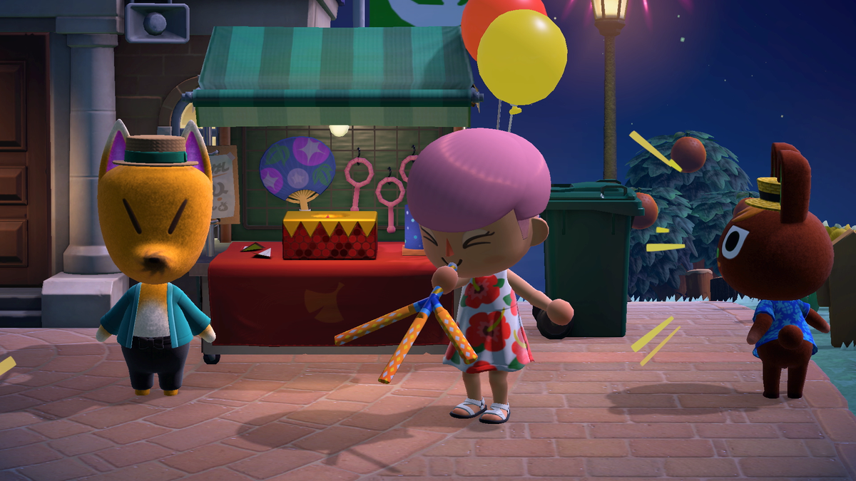 ACWorldBlog's tweet photo. High quality Summer Update Wave Two for Animal Crossing: New Horizons screenshots from the NoA press kit! (Fireworks Show, 1/2) #ACNH https://t.co/Ql5Ut3Rb12