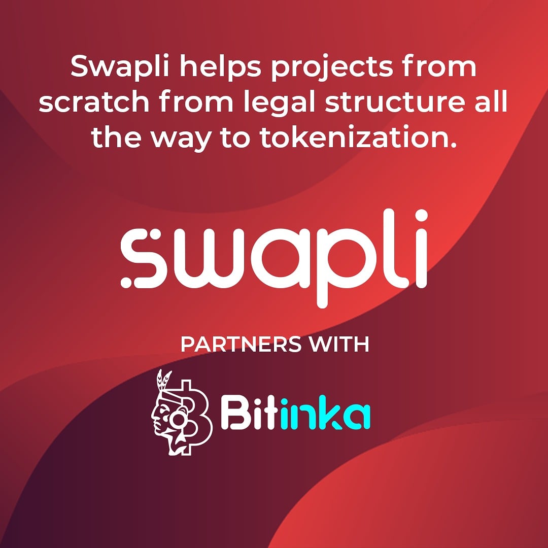 Thank you <a href="/BitInka/">BitInka</a> for trusting us! Swapli partners with one of pioneers and first exchanges in Latin America. 
. 
Know more about us in swapli.com
. 
#token #platform #projects #newprojects #partners #fundraising #tokenization #blockchain #mainstream #ieo #ico