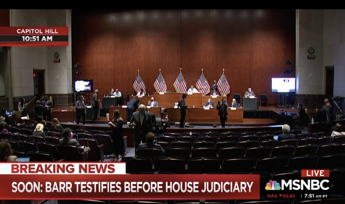Waiting for the hearing to begin, listening to  @mayawiley's excellent commentary. 2/