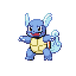 Twitter 上的 転寝みるく こもりみるく ほぼ毎日更新イラストかドット絵 1日一種 ポケモン ドット絵 105日目は カメール 頭の羽 やっぱりマリオを連想してしまう ３ Pokemon Pixelart T Co Sgbbovfuok Twitter