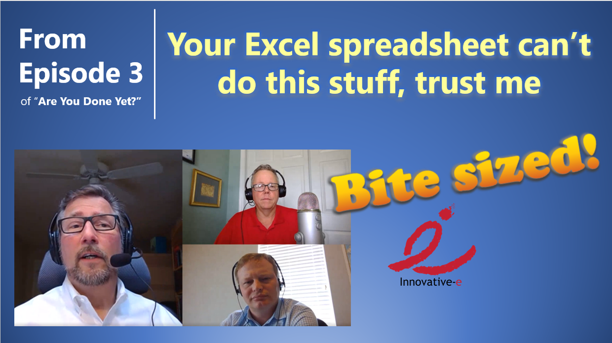 Take the #ExcelChallenge!!! #Spreadsheets are great but they're not one-size-fits-all tools. Show us your #BusinessProcesses (we've got NDAs at the ready!) & we'll show you a better way. Discover the art of the possible! innovative-e.com/take-excel-cha… #PPMforALL youtu.be/nH5LrpCNr7I