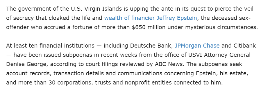 They are demanding the  #receipts from Epstein's network of shell companies & bank accounts!