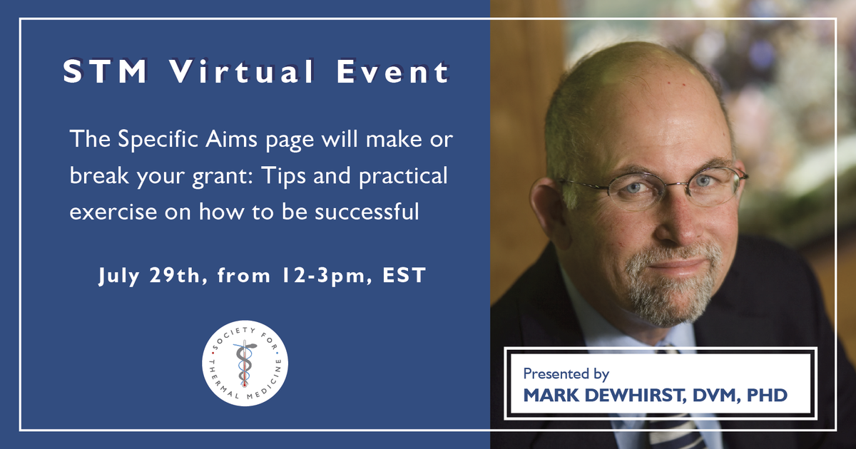 Don't miss out! There are spaces left to attend this interactive webinar on grant writing with Mark Dewhirst, DVM, PhD. 

Email stm@allenpress.com to register. Learn more about the event at t.e2ma.net/message/5n1s5b…. #grantwriting #granttips