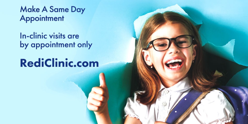 A routine physical exam is an important part of back-to-school preparation, whether your child is starting out the school year on campus or virtually. Appointments are available at RediClinic.com. 👍 👩‍💻🎒ow.ly/RdcF50AHDVU