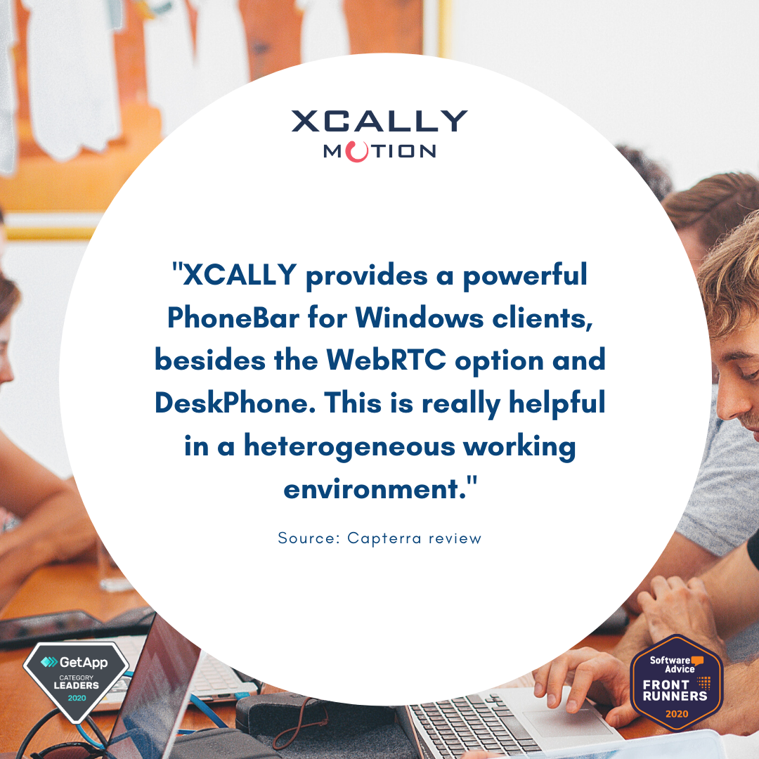 asteriskcall's tweet photo. What our users like about #XCALLY - #FrontRunner and #CategoryLeader for #CallCenterSoftware 2020!

Request a demo:
https://t.co/QYuWHkImJ7

#xcallymotion #callcentersolution #omnichannel #webrtc #softphone #deskphone  #easytouse #flexibility #getapp #softwareadvice https://t.co/zyuqdS6a8h