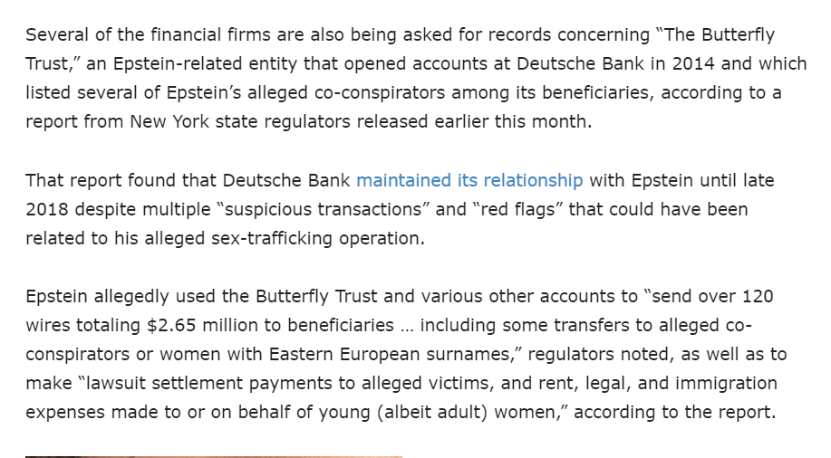 The money trail also leads to many of Epstein's alleged co-conspirators.